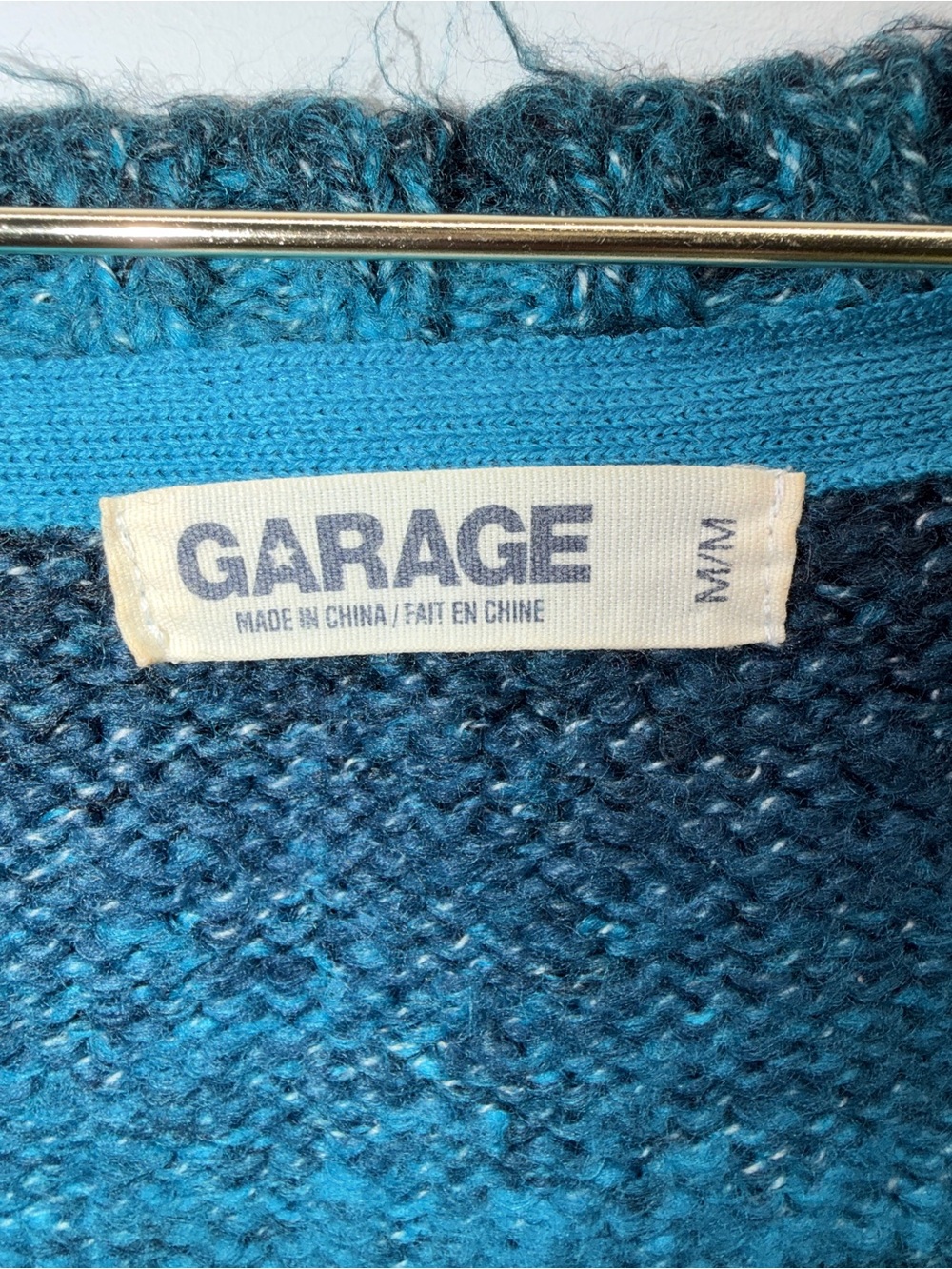 Garage Teal Ombre Knit - Women's Light Weight Cabincore Cozy Warm Soft Sweater 💫 - Picture 2 of 5